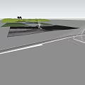 Modern Bridge Architectural Design With Structural Details Green Landscape And Waterfront View