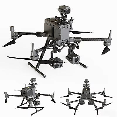 Professional Multi Rotor Drone Hardware Tool Featuring Stable Camera Mount and Industrial Design 3d model