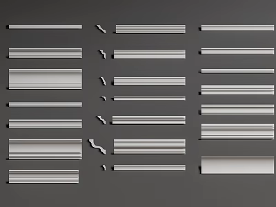 Various Designs And Styles Of Decorative Corner Trim For Home Improvement 3d model