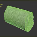 Solid Stone Wood Cylindrical Object With Natural Textured Surface On Gray Background 3d model