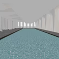 Modern Swimming Pool Simple Swimming Pool 3d model