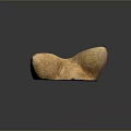 Natural Stone and Wood Decorative Piece with Textured Surface and Artisanal Craftsmanship