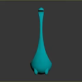 Modern Turquoise Blue Dinnerware Set With Unique Giraffe Like Design And Small Feet 3d model