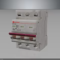 White Residual Current Device EL 30 With Red Button Green Indicators And Mounting Holes
