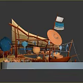 Colorful Kids Playground Model Design With Swing Slide Climbing Frame And Sandpit Area