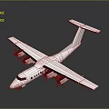 Space and Aerospace White Transport Aircraft With Multiple Engines Wing Structure For Rocket Missions 3d model