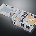 Spacious Animal Friendly Home 3D Floor Plan With Cozy Rooms For Pets