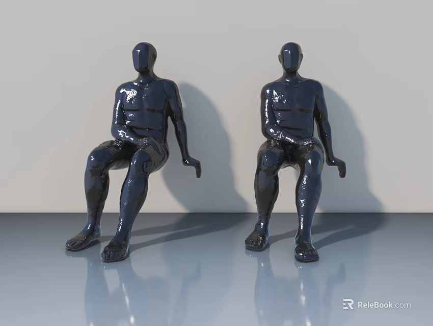 Modern Hinged Door Design With Smooth Surface For Contemporary Interior Space 3d model