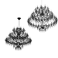 Various Crystal Chandeliers With Intricate Designs And Decorative Lighting Styles 3d model