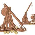 wood structure mechanical car 3d model