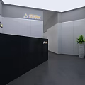 Modern STARK Fitness Gym Interior With Boxing Ring And Equipment Storage Wall