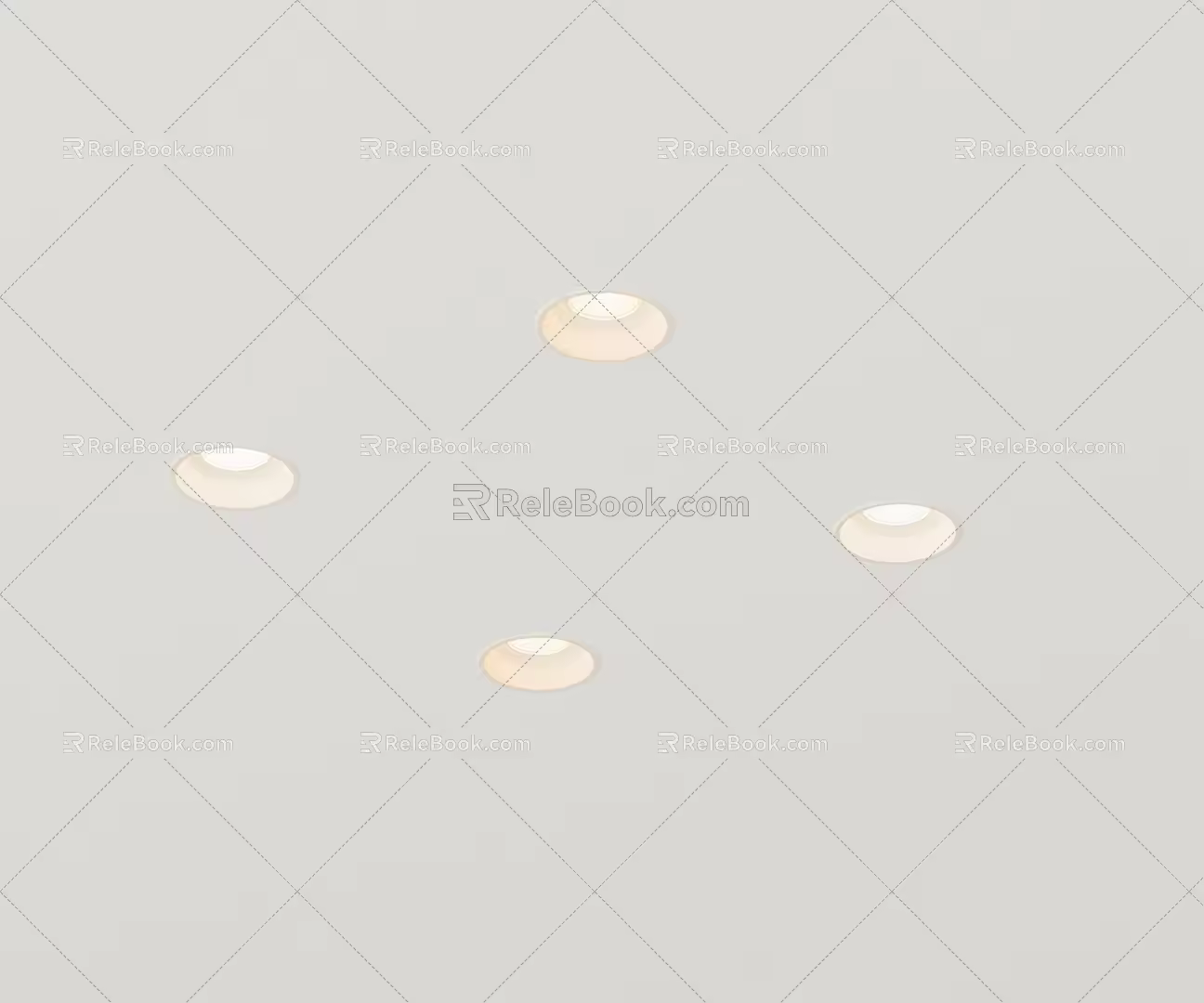 modern downlight narrow frame downlight led downlight no main light embedded downlight 3d model