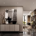 Modern Hotel Guest Room Featuring Wooden Decor Built-in TV Wine Cabinet And White Robes