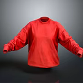 Oversized Red Sweatshirt With Long Sleeves Casual Loose Fit Comfortable Design
