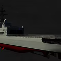 Advanced Naval Warship Design With Gray Hull Red Bottom Deck Structures And Antenna Systems