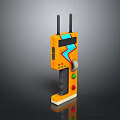 Orange Hardware Tool With Antenna Buttons Knobs And Handheld Design For Professionals