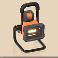 Portable Outdoor LED Work Light With Black And Orange Design And Adjustable Stand