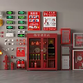 Essential Fire Equipment Collection With Fire Suits Helmets Extinguishers Hydrants Cabinets And Warning Signs