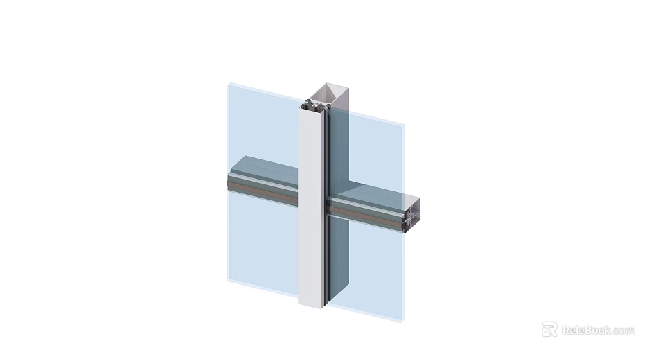 Modern Building Exterior Wall Glass Curtain Design With Metal Frame Structure 3d model 