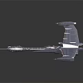 Futuristic Weapon 3D Model Featuring Sleek Metallic Structure And Advanced Design