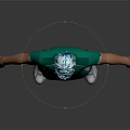 3D Character In Green Sports Outfit With Companion Creature Standing On Smooth Surface