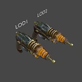 Futuristic Sci Fi Weapon Featuring Glowing Yellow Spiral And Transparent Chamber