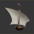 Modern Sailing Cartoon Sailing 3d model