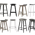 Various Modern Bar Stools Featuring Black White And Wooden Leg Designs For Kitchen