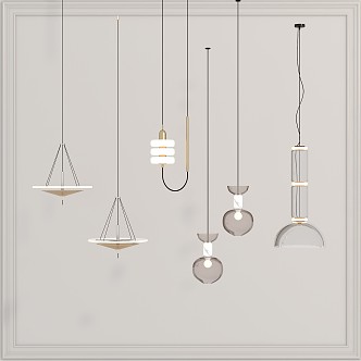 Modern chandelier combination 3d model