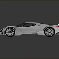 Silver Modern Sports Car With Sleek Design Illuminated Accents And Rear Spoiler