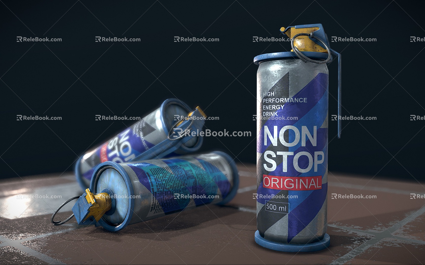 Grenade Energy Drink Can Grenade 3d model