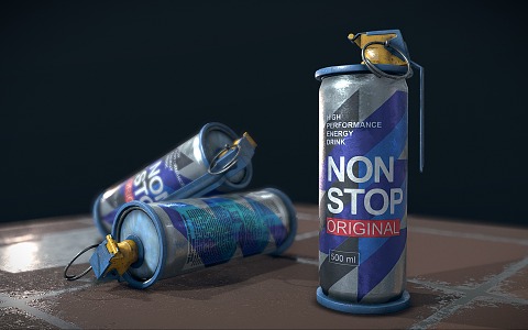 Grenade Energy Drink Can Grenade 3d model