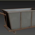 Gray Utility Cart With Handle And Wheels For Industrial Storage Use