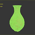 Golden Carved Vase With Intricate Floral Patterns And Decorative Details