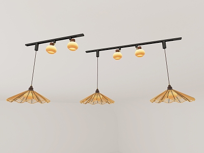 Retro and Antique Track Chandelier 3d model