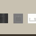 Modern Wall Lamps In Black And White Designs Mounted On Beige Wall