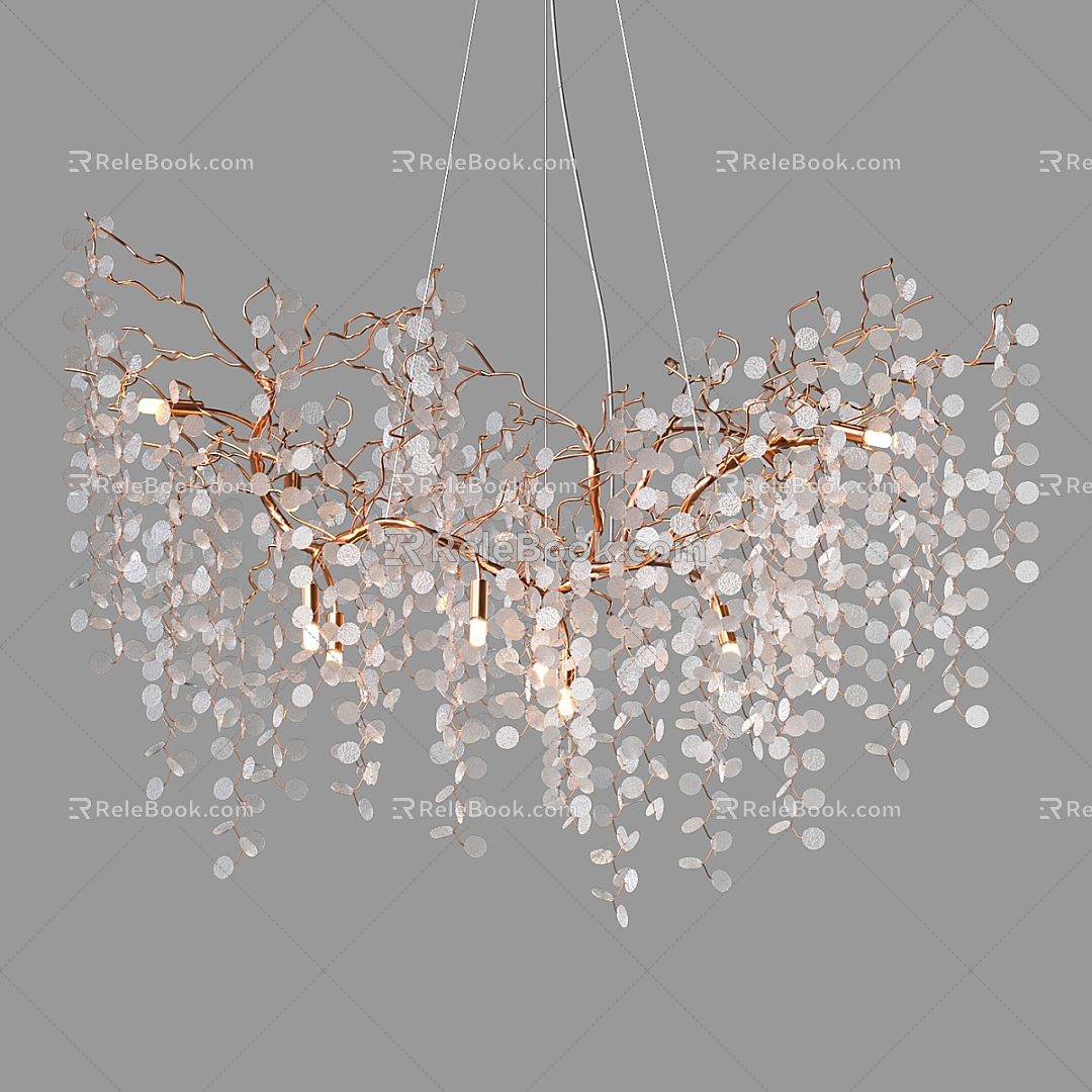 Modern Simple Light Luxury Chandelier 3d model