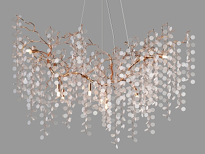 Modern Simple Light Luxury Chandelier 3d model