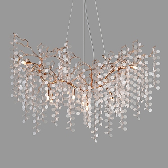 Modern Simple Light Luxury Chandelier 3d model