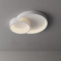 Modern White Circular Ceiling Light With Multiple Rings And Soft Illumination