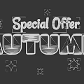 Special Offer Autumn Themed Promotion Featuring Shiny Decorative Stars Design