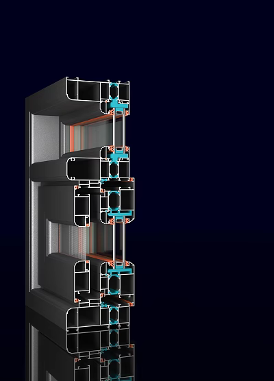 Structural Components With Layered Design Blue Orange Connections And Sections 3d model