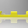 Yellow UM4 1.5V Battery Compartment With Spring Contacts And Plastic Casing
