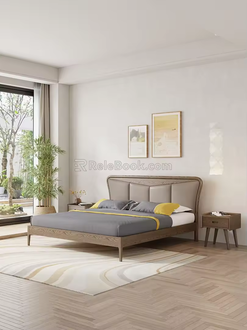 Quiet bedroom space 3d model