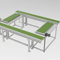 Industrial assembly line automation line 1254 3d model