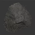 Gray Gravel Pile With Rough Texture And Irregular Natural Stone Pieces