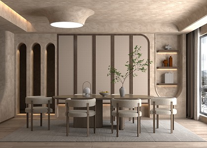 Quiet Restaurant Tea Room 3d model