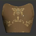 Copper Decorative Vase With Intricate Gold Floral Patterns For Home Decoration