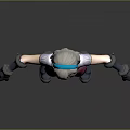 3D Game Movie Character With Light Blue Hair White Top Pink Shorts And Blue Boots