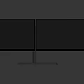 Modern computer dual display dual screen 3d model